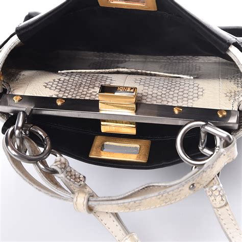 fendi peekaboo large black|fendi peekaboo snakeskin.